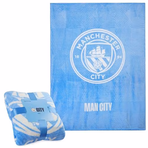 Manchester City Fleece Blanket in Blue, W/D/H: 125 x 150 cm – 1