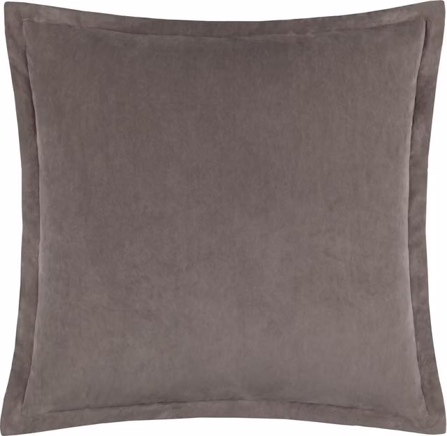 Make It A Home Merton Square Velvet Cushion in Taupe Polyester