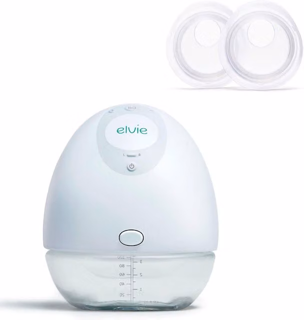 Elvie Electric Breast Pump with Elvie Catch Collection Cups, White