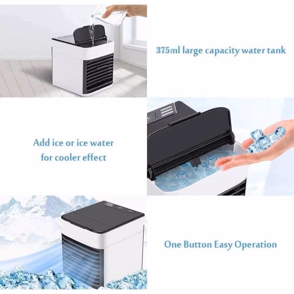 FLAVORA USB Portable Mini Air Cooler, Humidifier and Purifier in White – 4