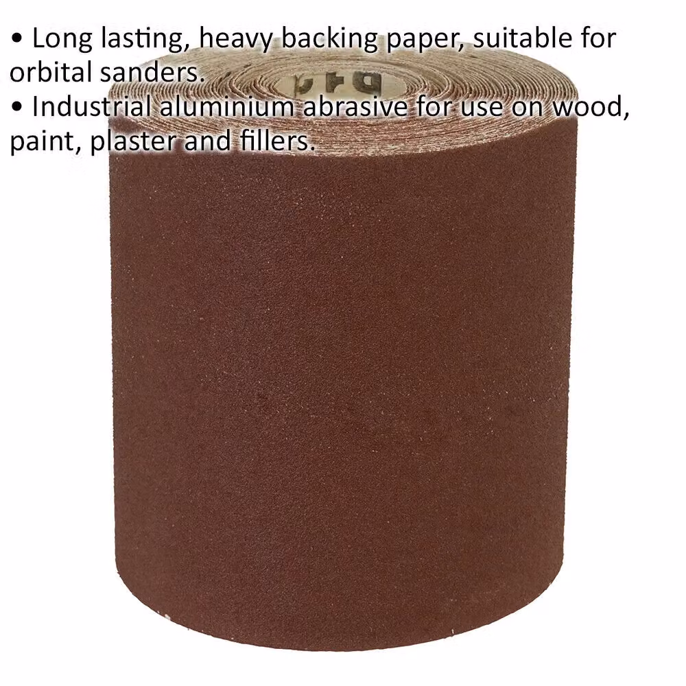 Loops Aluminium Abrasive Sanding Roll for Orbital Sanders, 240 Grit, W: 11.5 cm, L: 10 m – 2