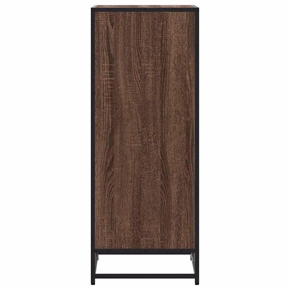 Berkfield Home Industrial Shoe Rack in Brown Oak, W/D/H: 48 x 38 x 97.5 cm – 4