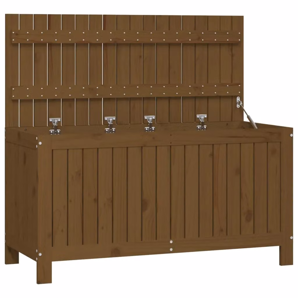 Berkfield Home Garden Storage Box in Honey Brown Solid Pine Wood, W/D/H: 115 x 49 x 60 cm – 2