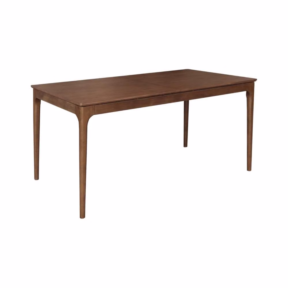 sweeek Rectangular Extendable Dining Table in Dark Brown, Rubberwood and Ash Veneer, 6-8 Seats – 2