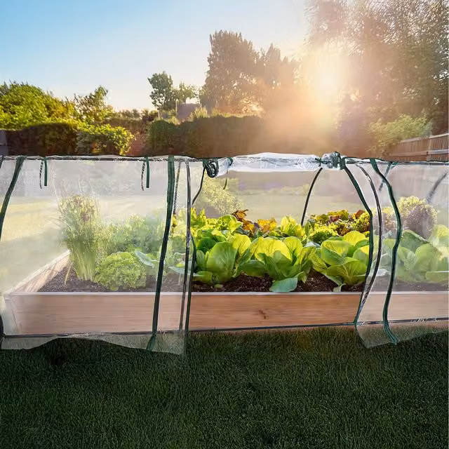 Actiasgear Large Transparent Tunnel Greenhouse with Steel Frame and PVC Cover