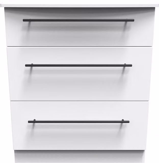 2 U Howard 3 Drawer Deep Chest in White