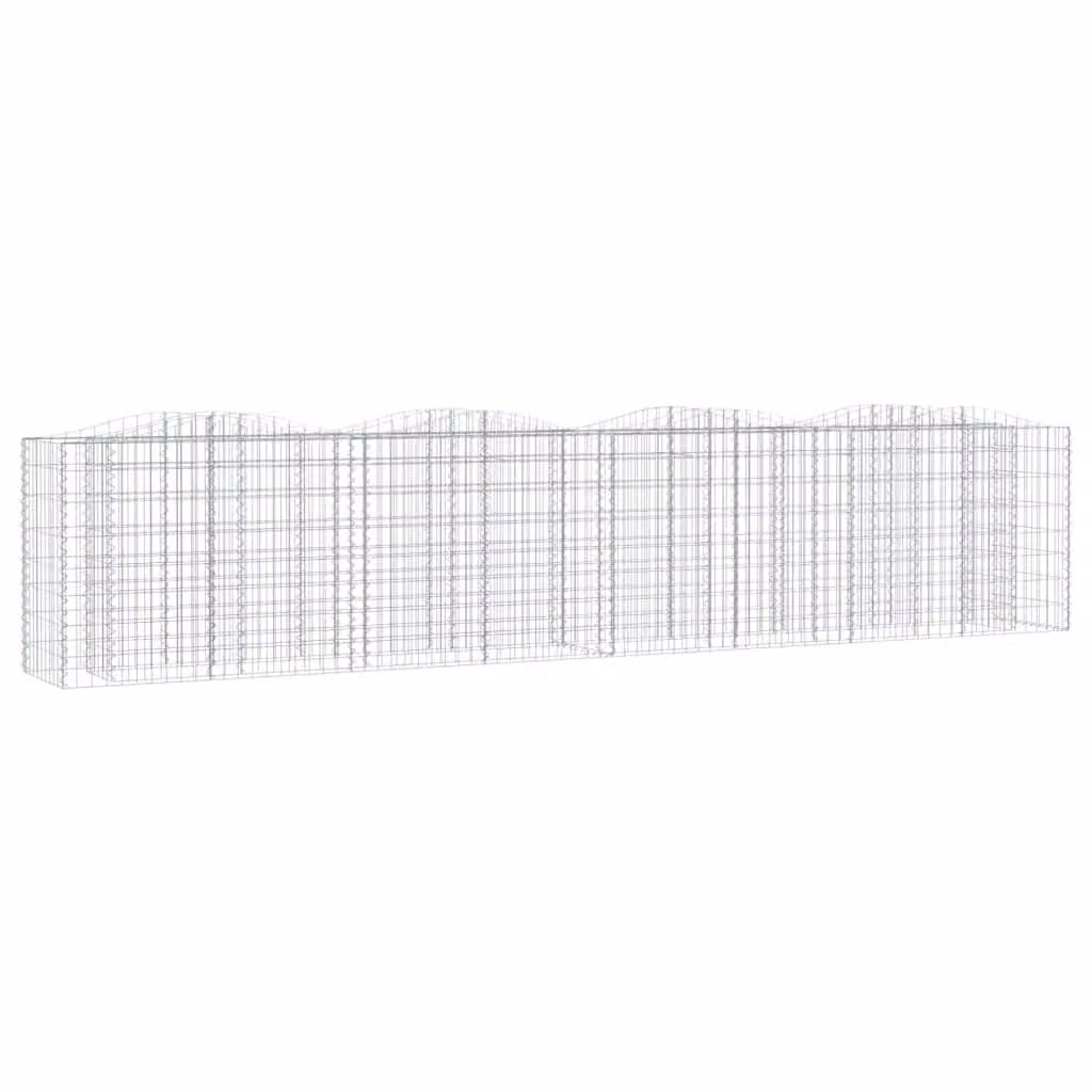 Berkfield Home Arched Gabion Raised Bed in Silver Galvanised Steel, W/D/H: 400 x 50 x 100 cm – 2