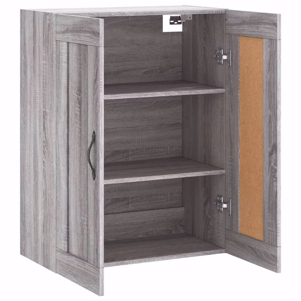 Berkfield Home Wall Mounted Cabinet in Grey Sonoma, W: 69.5 cm, D: 34 cm, H: 90 cm – 3