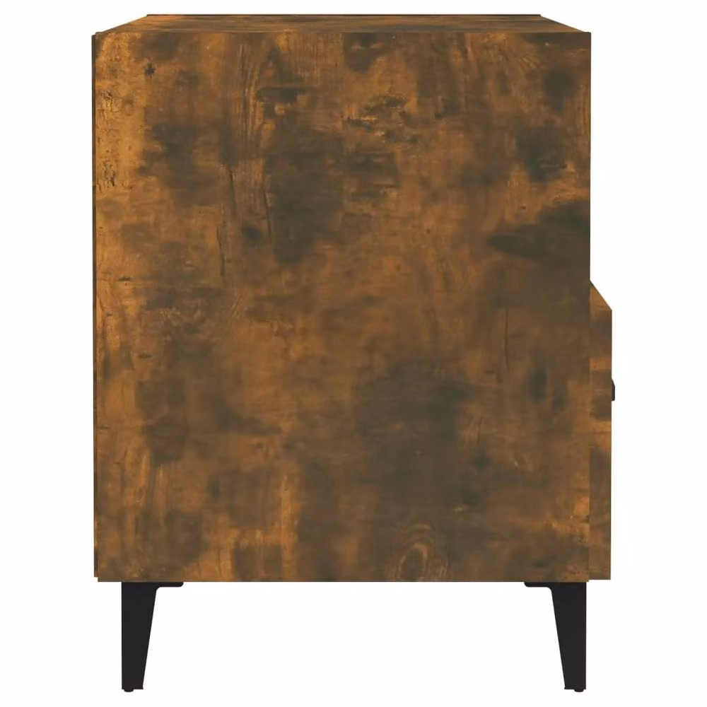Berkfield Home Set of 2 Smoked Oak Bedside Cabinets in Brown – 3