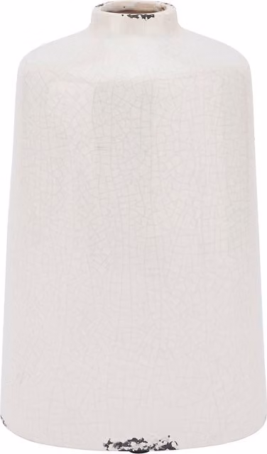 Glowrex Glazed Liv White Ceramic Tabletop Vase