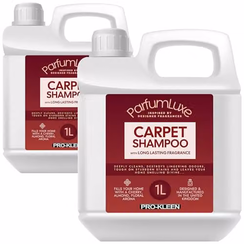 Pro-Kleen Parfum Luxe Carpet Shampoo with Cherry, Almond and Floral Fragrance, 2 x 1 l