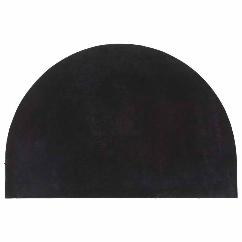 Berkfield Home Black Semicircular Coir Door Mat, W: 90 cm, D: 60 cm – 2