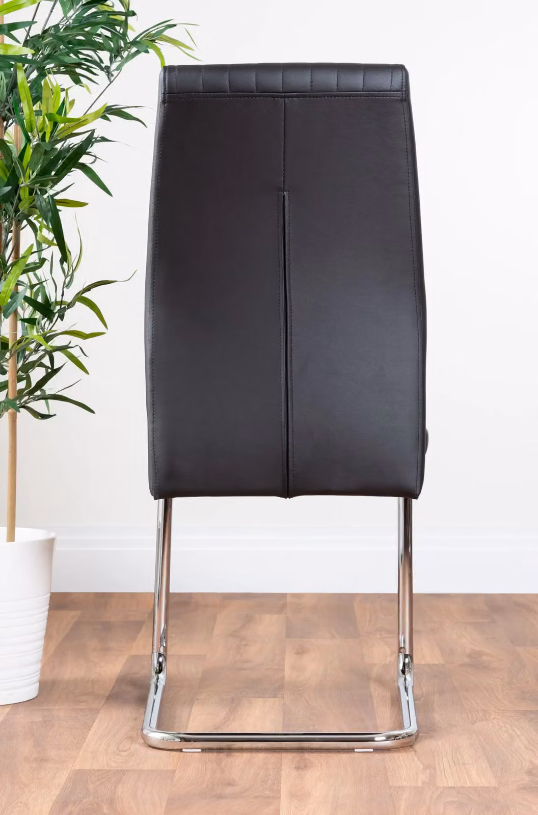 FurnitureboxUK Lorenzo Faux Leather Dining Chairs with Chrome Legs, Set of 2, Grey – 3