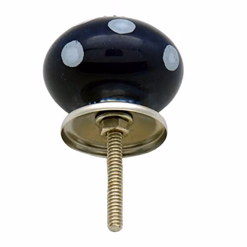 Nicola Spring Blue Polished Ceramic Cabinet Knob – 3