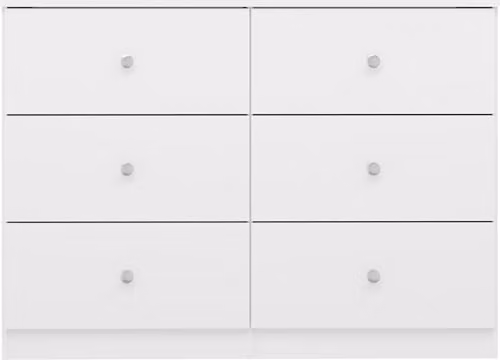 Seconique Denver 6 Drawer Chest in White Gloss, W/D/H: 80 x 36 x 110 cm – 2