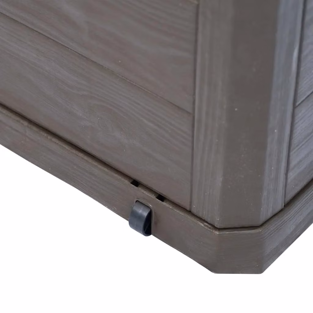 Berkfield Home Brown Plastic Garden Storage Box 280 L – 3