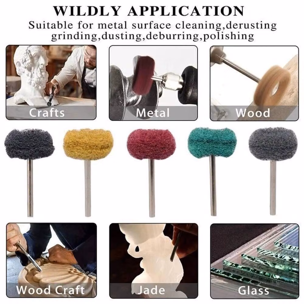 Kelvenix 50-Piece Multicolour Wheel Buffing and Polishing Set for Metal and Wood, W: 520 mm, L: 10000 mm – 3