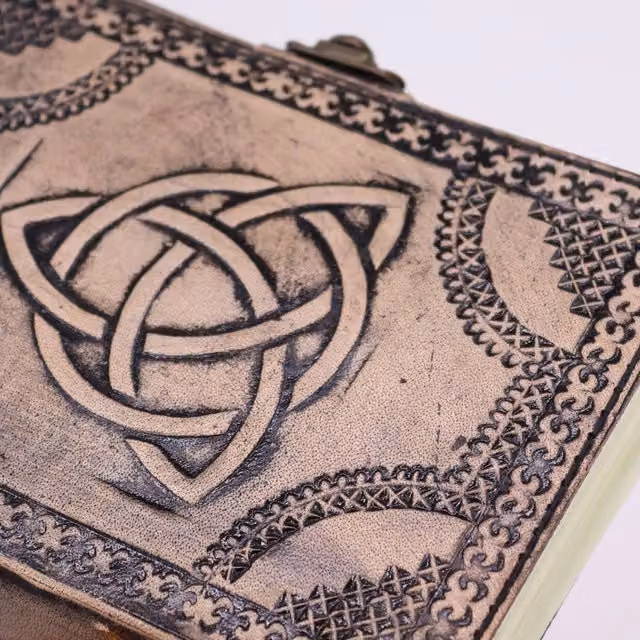 KDMK Circle Triquetra Esoteric Hardcover Notebook in Grey with 200 Pages