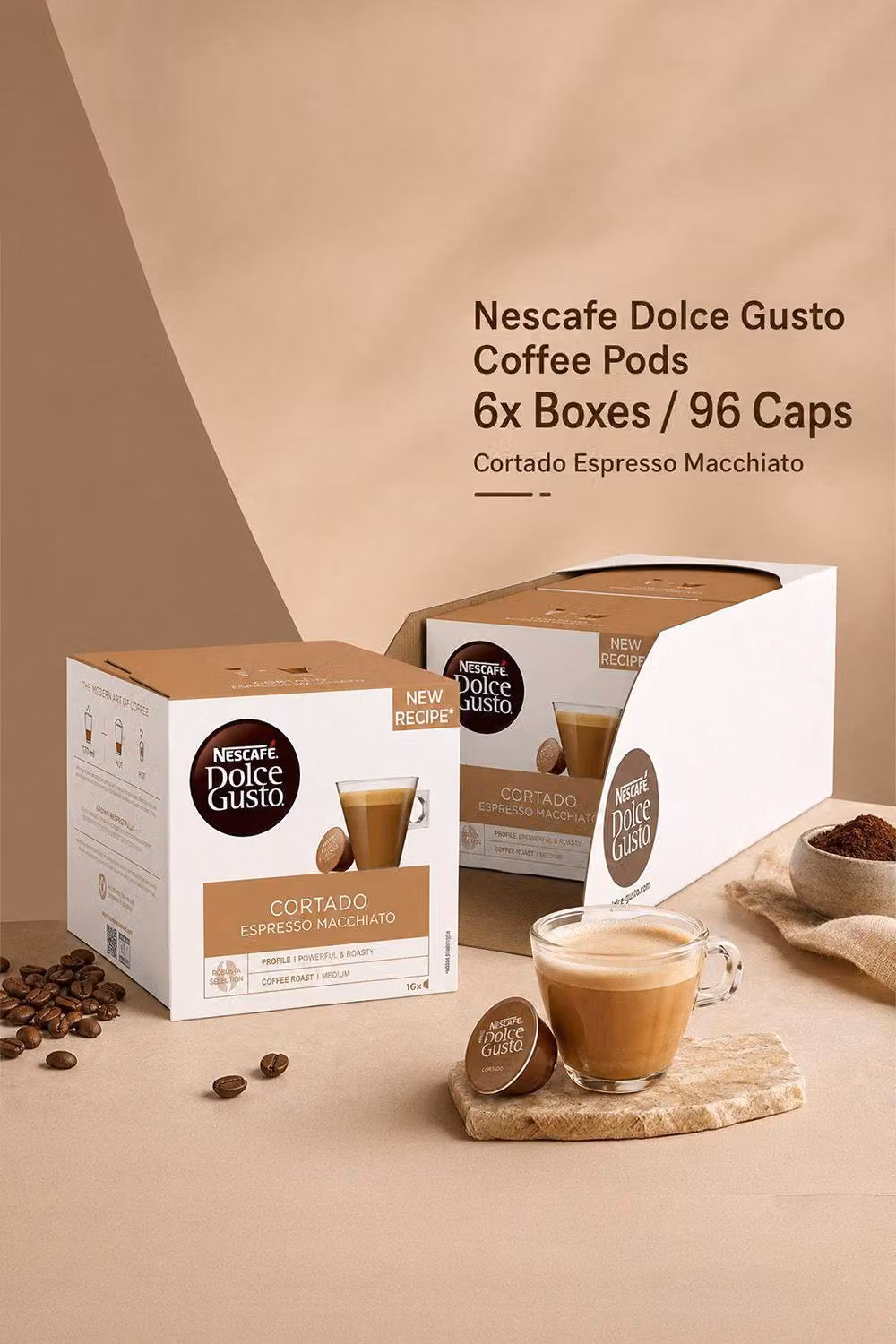 Nescafe Dolce Gusto Cortado Espresso Macchiato Coffee Pods, Brown – 2