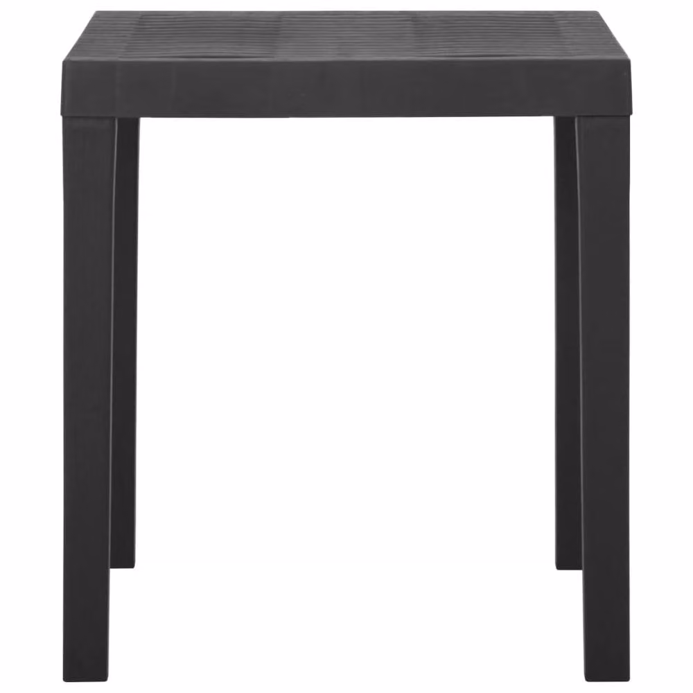 Berkfield Home Grey Plastic Garden Table W: 79 cm, D: 65 cm, H: 72 cm – 3