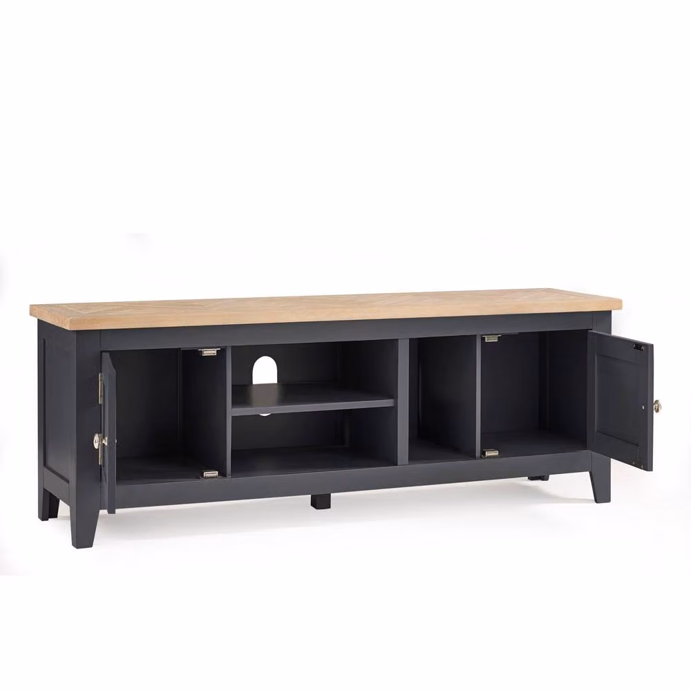 Cheshire Premium Ainsley Modern TV Unit in Dark Grey and Oak – 2