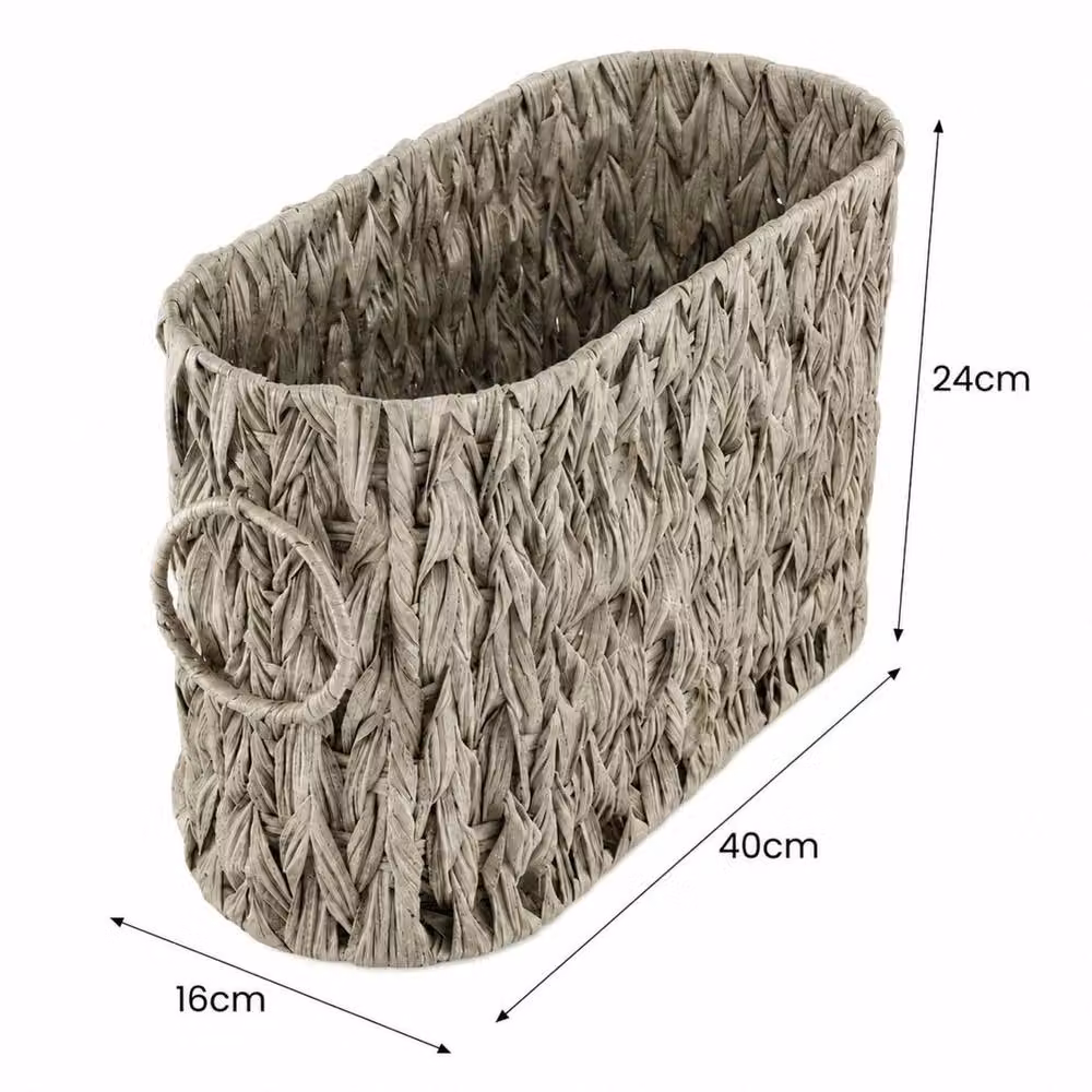 Kelvenix Grey Freestanding Bathroom Toilet Paper Organizer Basket W/D/H: 40.0 x 24.0 x 16.0 cm – 2