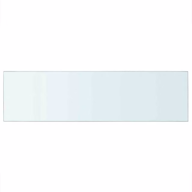 Berkfield Home Wall Mounted Glass Shelves, 2 Pack, Transparent, W: 90 cm, D: 25 cm