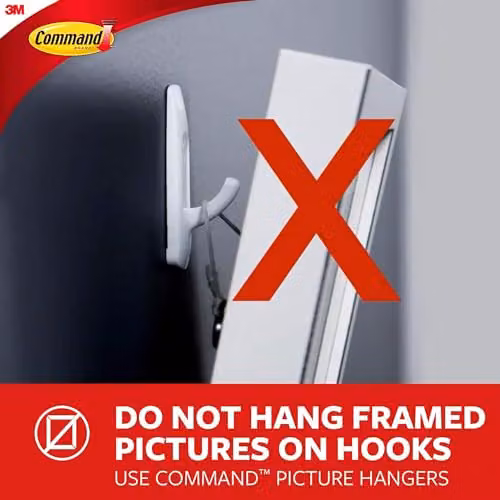3M Command Large Outdoor Metal Hook in Brushed Nickel and White with 2 Adhesive Strips – 6