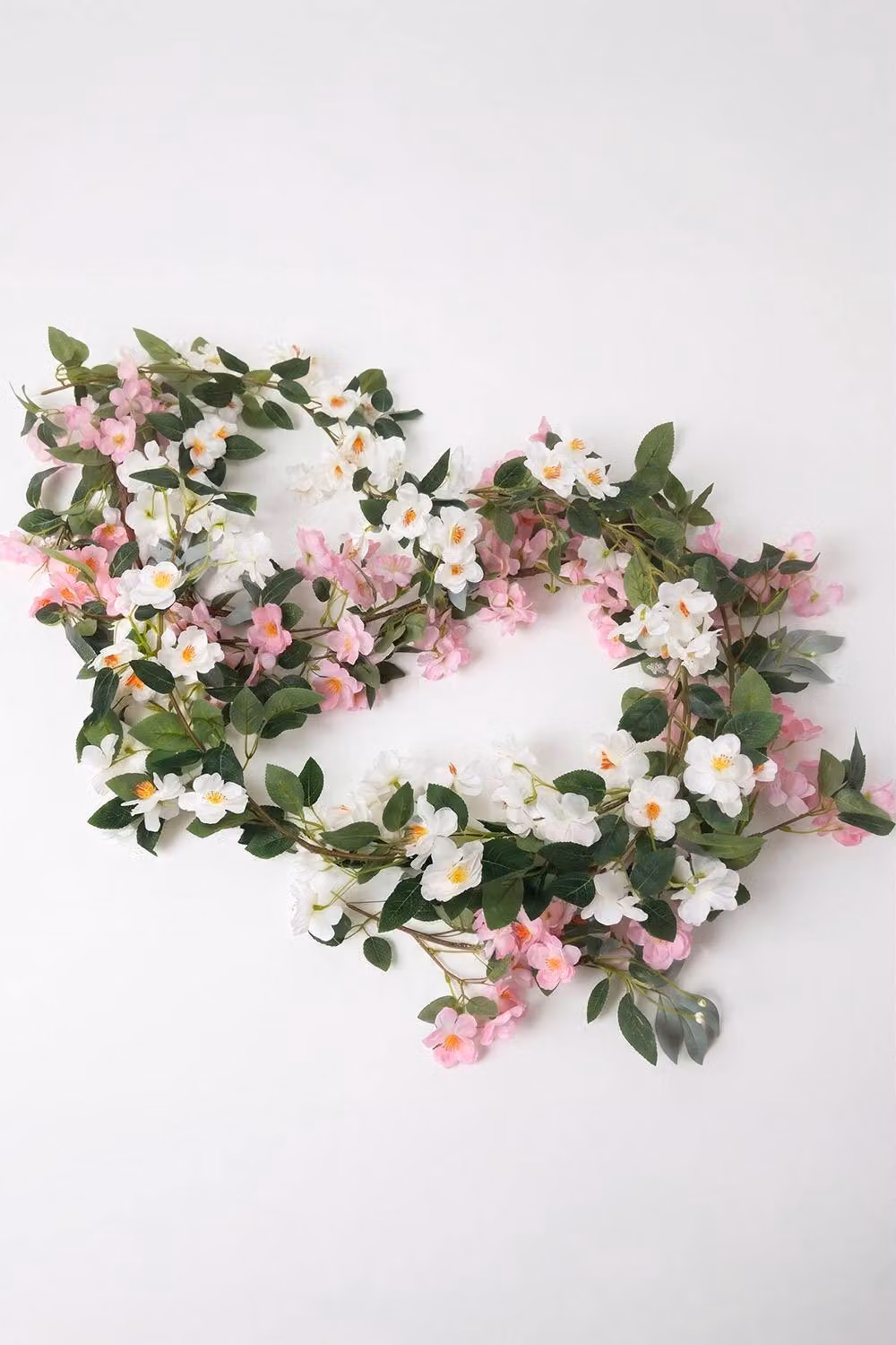 Homescapes Pink Cherry Blossom Artificial Flower Garland, Set of 2, Length: 180 cm – 2