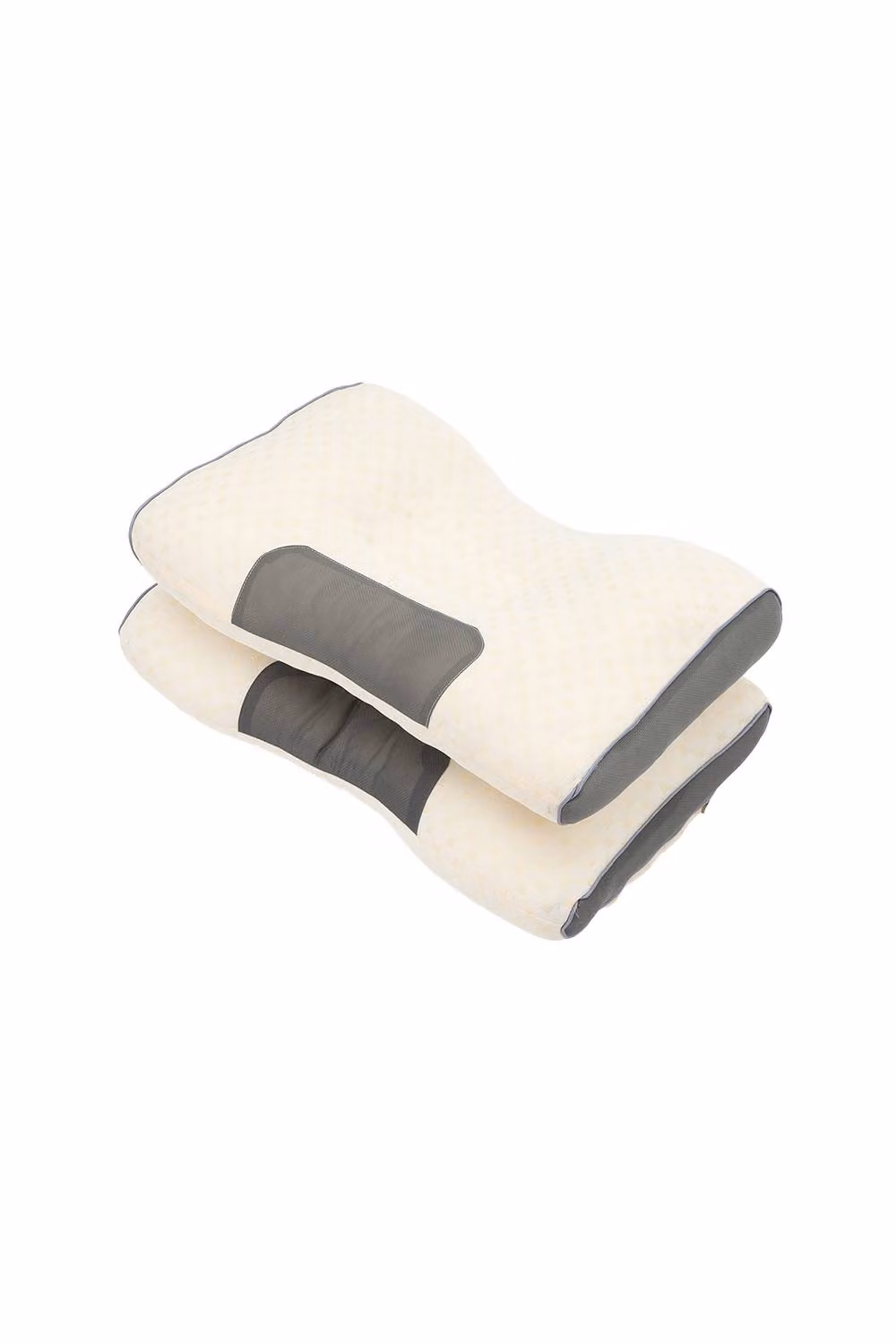 ExtraStar 2-Pack Contoured Orthopaedic Pillows in White, Ergonomic Neck Support for Adults – 3