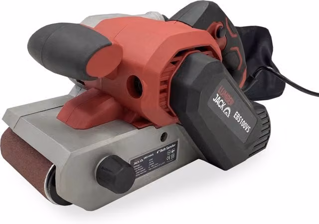 Lumberjack 4 Inch Electric Belt Sander with 1200W Motor, 240V, Red – 4
