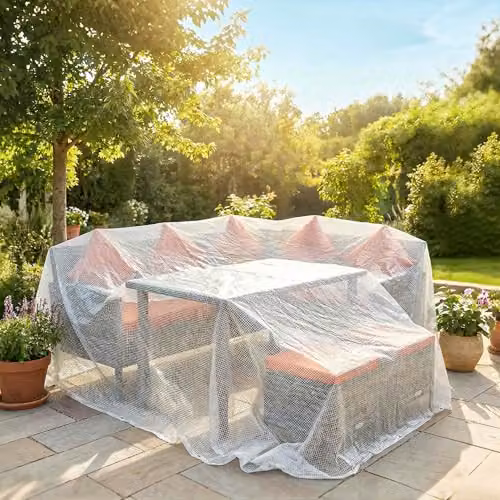 Outsunny Waterproof White PE Tarpaulin – 6