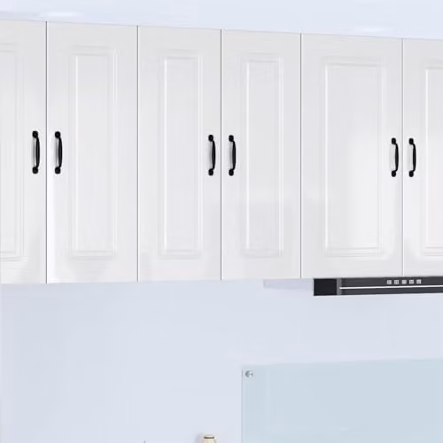 vidaXL Modern White Wall Mounted Kitchen Wall Unit with Hinged Doors and Internal Shelves W/D/H: 60 x 31 x 80 cm