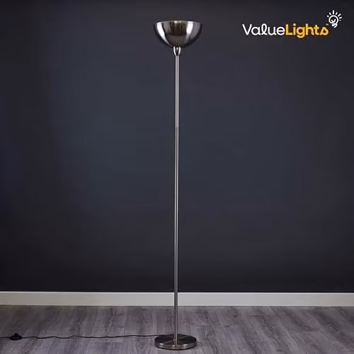 MiniSun Modern Gold Dome Uplighter Floor Lamp – 3