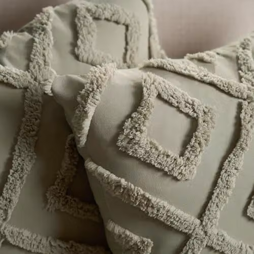 OHS Green Tufted Modern Square Cushion Covers, Pack of 2, W/D/H: 45 x 45 x 45 cm – 3