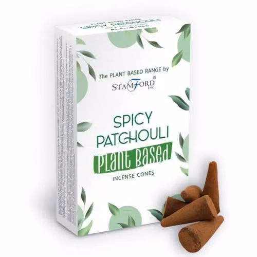 Ancient Wisdom Patchouli Epic Natural Plant Based Incense Cones, Multicoloured, 6 Pack