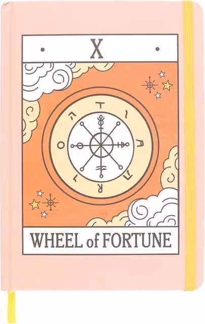 Something Different The Wheel Of Fortune Tarot A5 Hardcover Notebook, Multicoloured