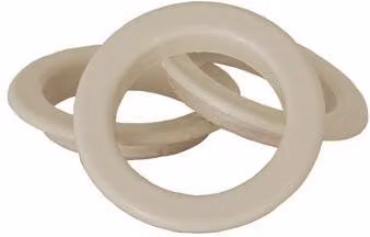 Terrys White Plastic Eyelet Rings