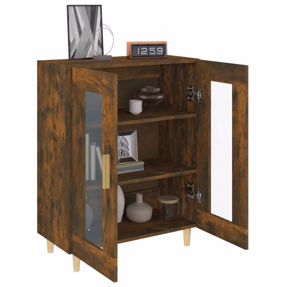 Berkfield Home Smoked Oak Sideboard in Brown, W/D/H: 69.5 x 34 x 90 cm – 3