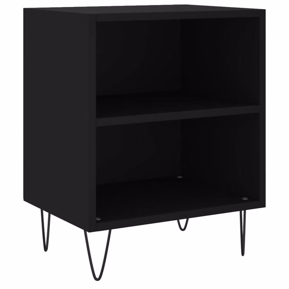 Berkfield Home Set of 2 Black Bedside Cabinets, W/D/H: 40 x 30 x 50 cm – 3