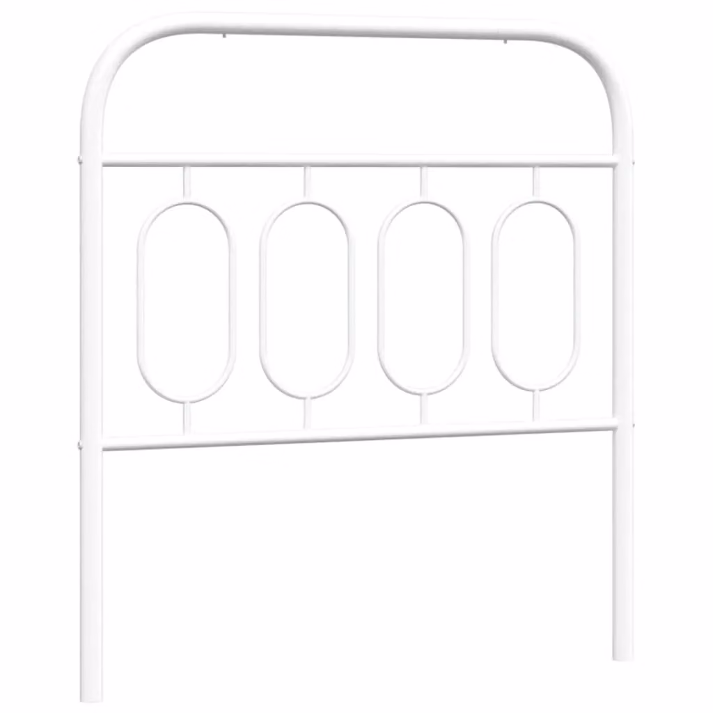 Berkfield Home Classic Metal Headboard in White, Width: 80 cm – 2