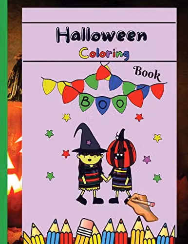 Worldwide Spark Publish Happy Halloween Colouring Book for Toddlers and Children, Multicolour