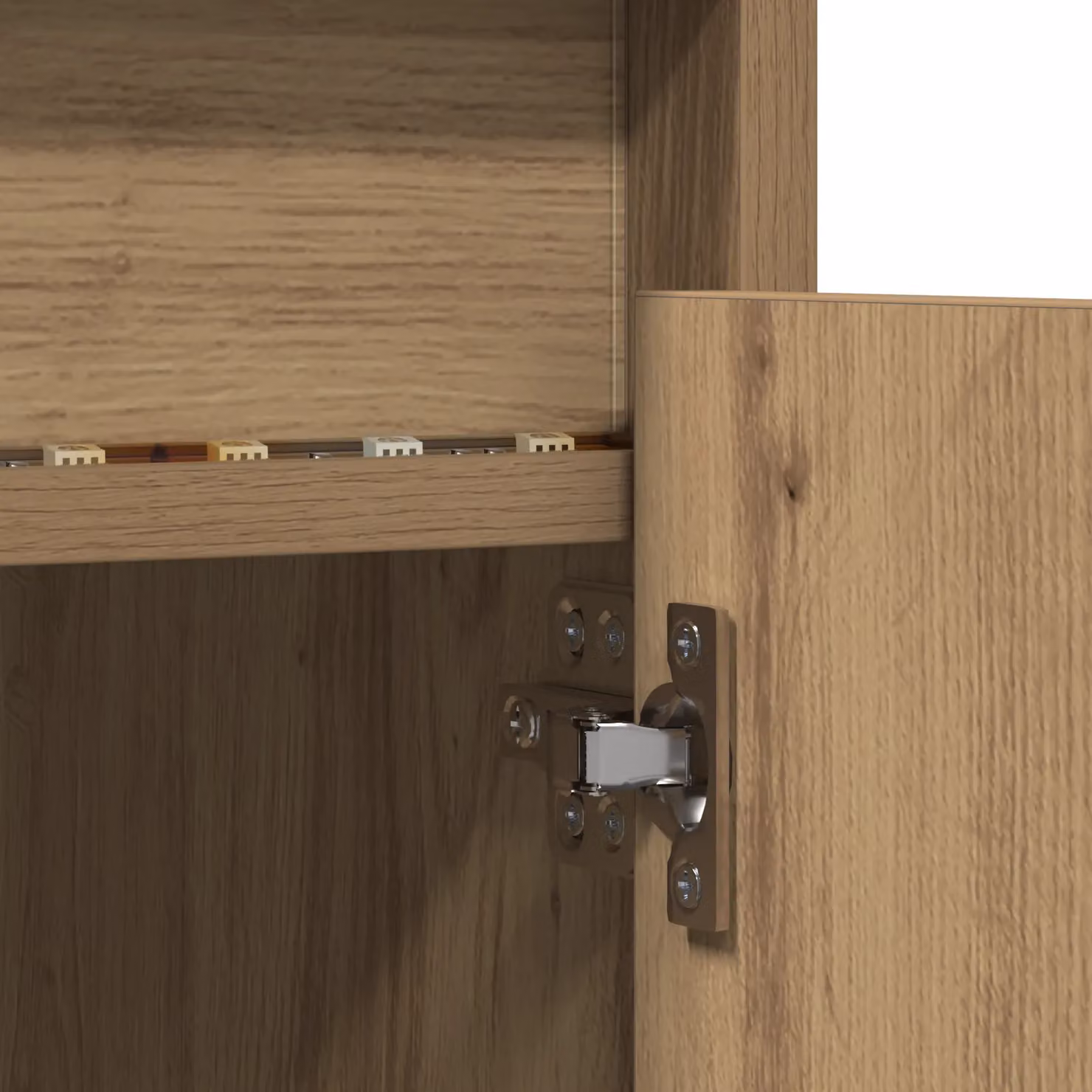 Berkfield Home Modern TV Cabinet with LED Lights in Artisan Oak Brown, W/D/H: 100 x 34 x 50 cm – 4