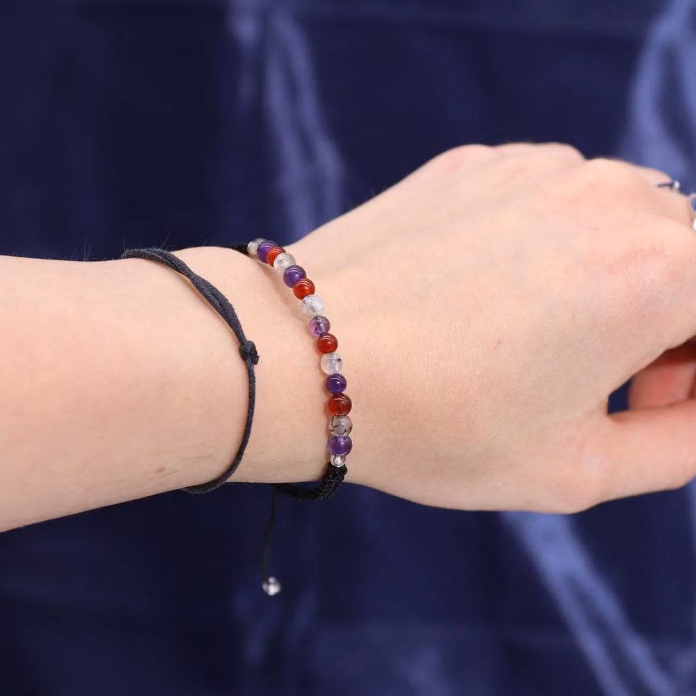 Serenityy Virgo Zodiac Crystal Candle with Blue Gemstone Bracelet – 4