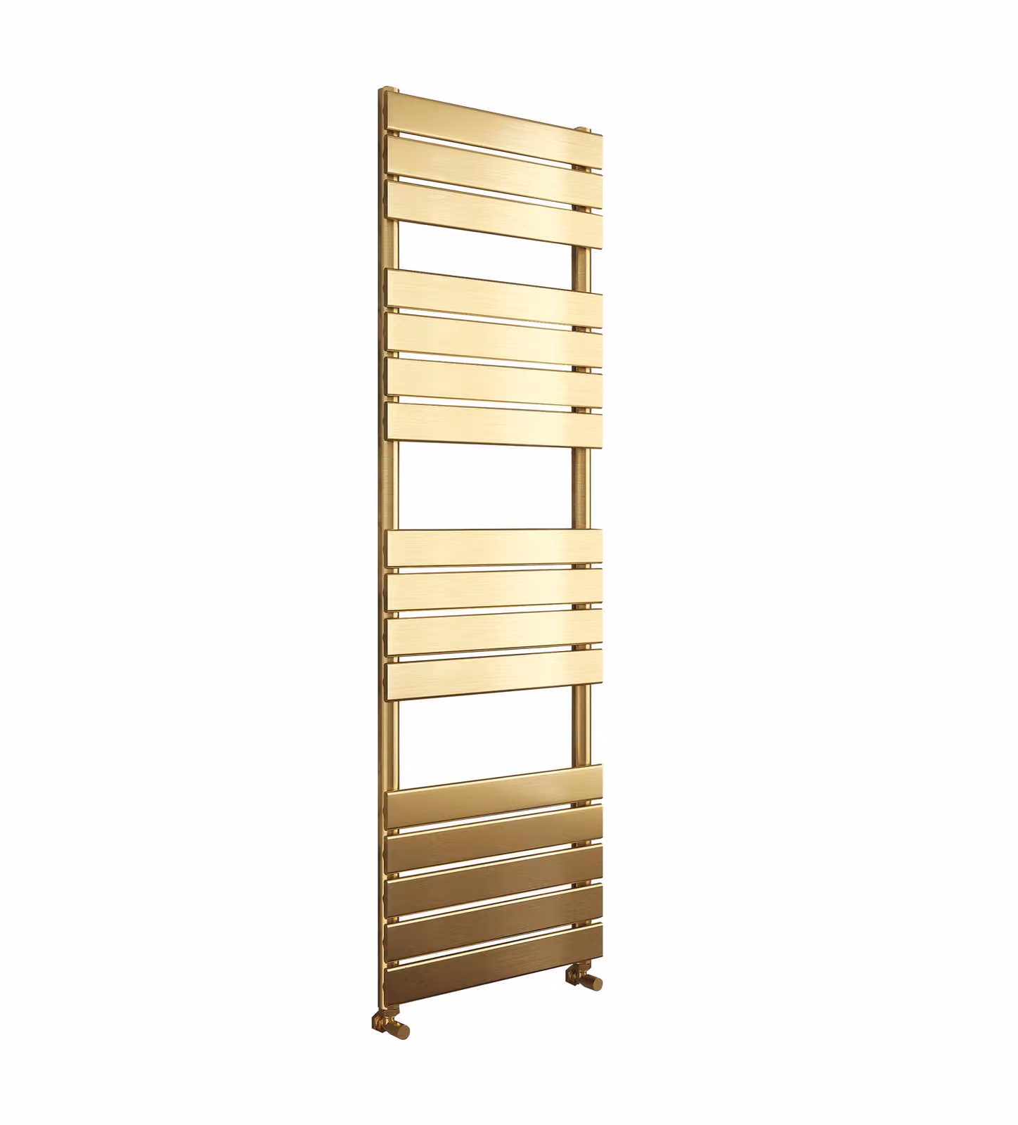 Banyetti Luxe Brushed Brass Flat Tube Towel Radiator in Gold, H: 160 cm x W: 50 cm – 2