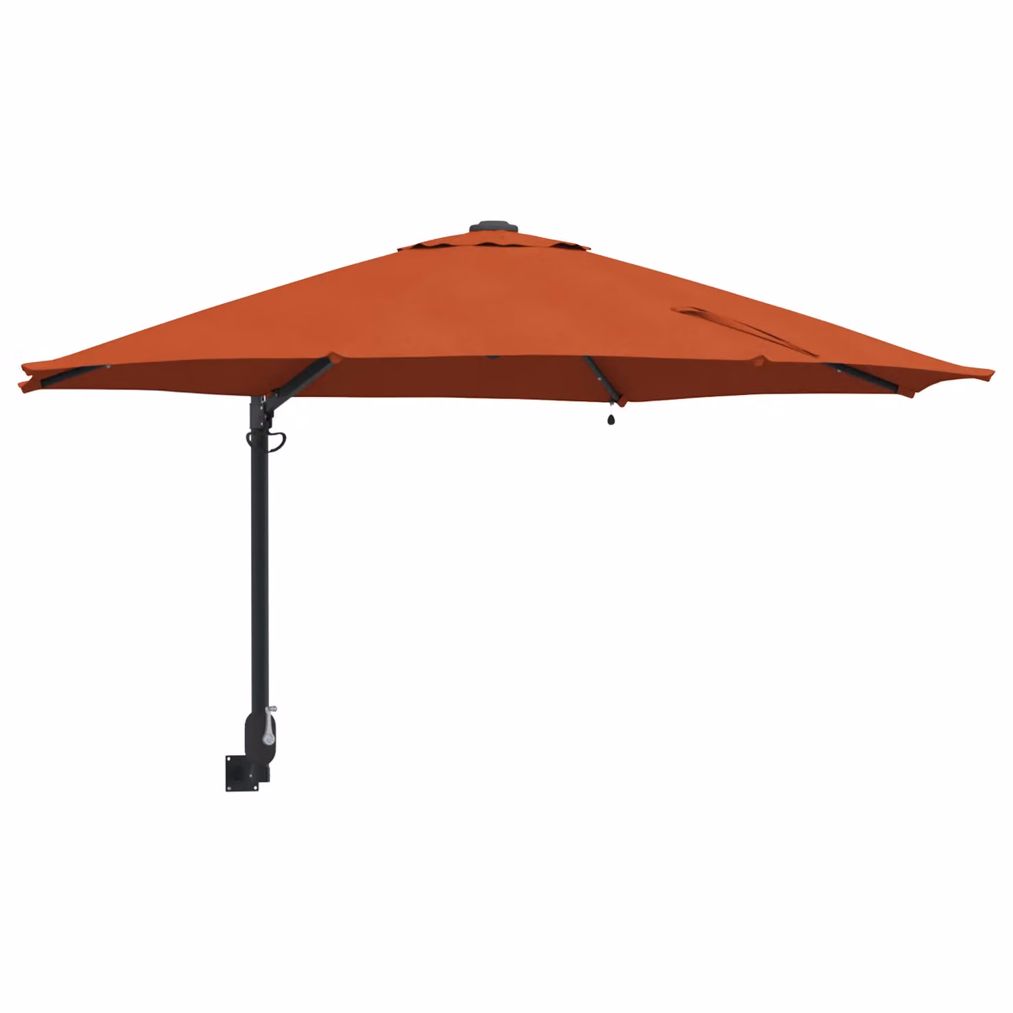 Berkfield Home Wall-mounted Garden Parasol with LEDs in Terracotta – 2