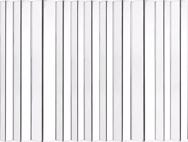 Perch & Parrow Opulence Striped Silver Glass Wall Mirror