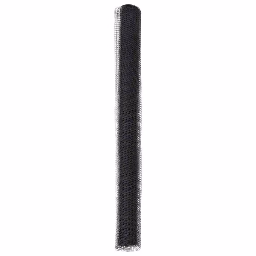 Berkfield Home Hexagon Fence in Dark Grey, PVC-Coated Galvanised Steel, W/H: 10 x 1.5 m – 4