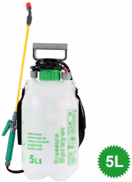 FLAVORA 5L Manual Knapsack Pressure Sprayer with Hand Pump in White – 1