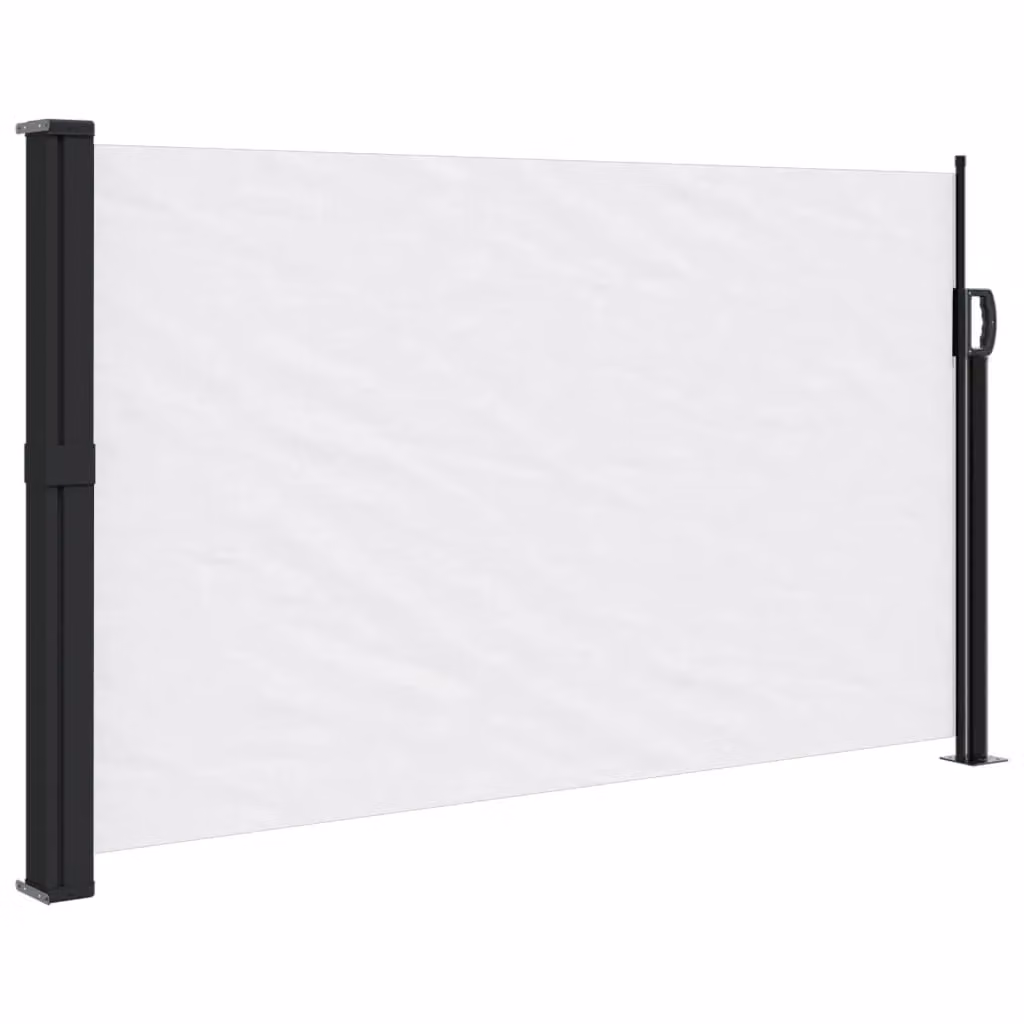 Berkfield Home Retractable White Polyester Side Awning, Wall-Mounted, W/H: 120 x 500 cm – 2